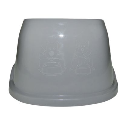 animallparadise - Ecuelle haute carrée 700 ml, gris en plastique, pour chie