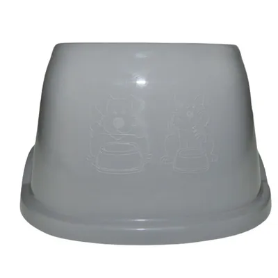 animallparadise - Ecuelle haute carrée 700 ml, gris en plastique, pour chie
