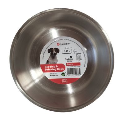 Gamelle pour eau ou nourriture a double paroi ø17 cm 1150 ml, pour chien