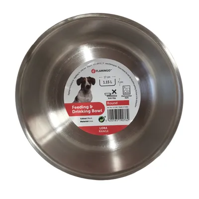 Flamingo - Gamelle pour eau ou nourriture a double paroi ø17 cm 1150 ml, po