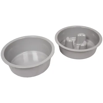 Support et gamelles mélamine . taille S. 600 et 800 ml. pour chiens.