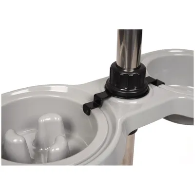 Support et gamelles mélamine . taille S. 600 et 800 ml. pour chiens.
