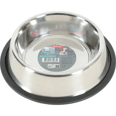 zolux - Gamelle Ecuelle inox 700 ML antidérapante pour chien zolux - Gamelle Ecuelle inox 700 ML antidérapante pour chien