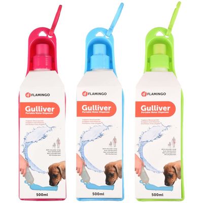 1 distributeur d'eau portable GULLIVER 500 ml pour chien couleur aleatoire