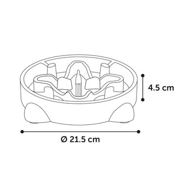 Gamelle anti glouton, Beno , à ventouse, 800 ML, ø 21.5 CM, chien
