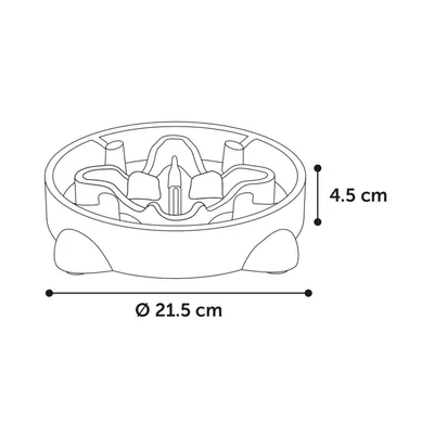 Gamelle anti glouton, Beno , à ventouse, 800 ML, ø 21.5 CM, chien