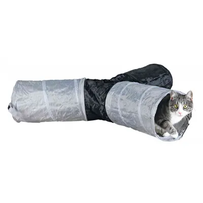 Tunnel de jeu 4 ouvertures pour chat ø 22 x 50 cm