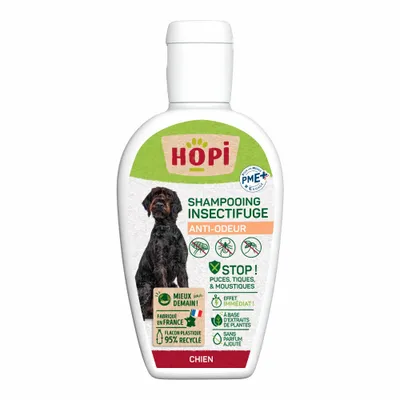 HOPI Shampooing AntiOdeur et AntiPuces Chien&Chat 250ML - A base de Plantes