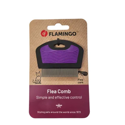 Flamingo - Peigne à puces 7 cm pour chat et chien