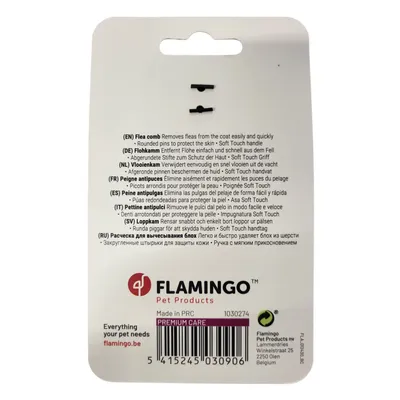 Flamingo - Peigne à puces 7 cm pour chat et chien