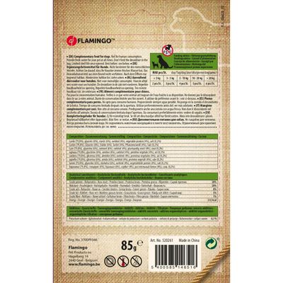 Friandise lamelles d'agneau Hapki BBQ pour chien 85 g sans gluten