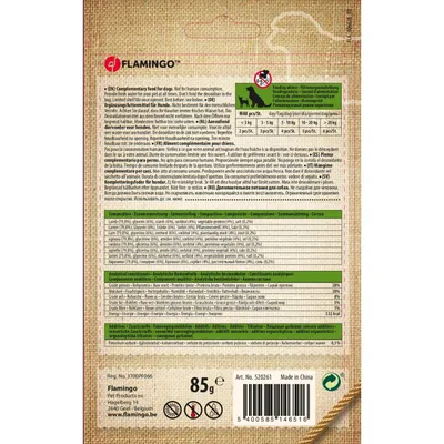 Friandise lamelles d'agneau Hapki BBQ pour chien 85 g sans gluten