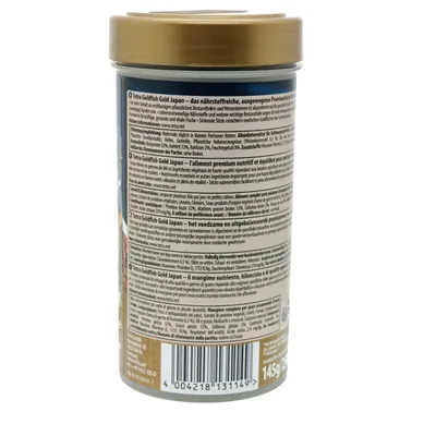 Goldfish Gold Japonais 145g - 250ml Aliment complet pour les poissons Japon