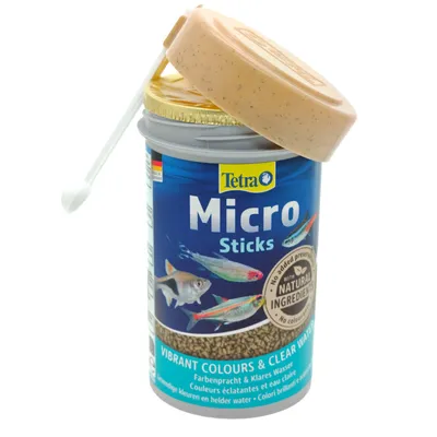 Micro sticks, aliment complet pour petit poissons tropicaux 45g/100ml