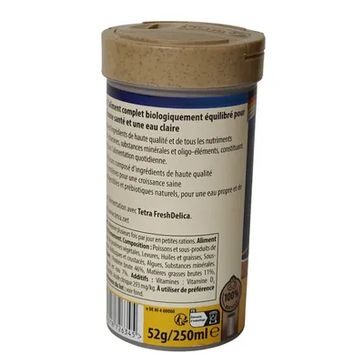 Min Flakes alimentation pour poissons d'ornement 52g/250ml