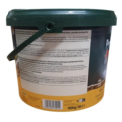Pond Flakes seau de 10 Litres,1.8 kg aliment flottant pour poisson de bassi