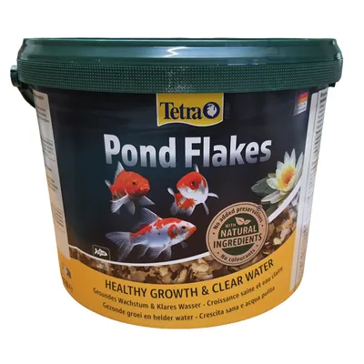 Pond Flakes seau de 10 Litres,1.8 kg aliment flottant pour poisson de bassi