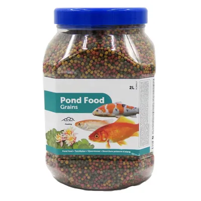 Nourriture poisson d'étang, en granulat 2 litres,