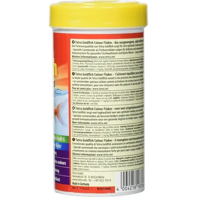 Goldfish Flocons couleur 52g - 250ml Aliment complet pour les poissons roug