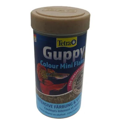 Tetra - Guppy couleur mini flocons 75g - 250 ml Aliment pour les Guppies, p