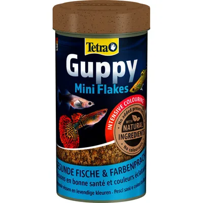 Tetra - Guppy mini flocons 75g - 250 ml Aliment pour les Guppies, platys, m
