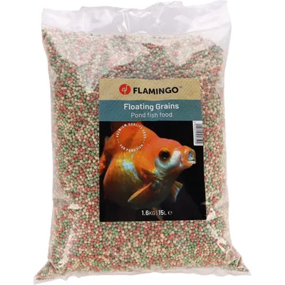 Flamingo - Nourriture poisson d'étang, en granulat -15 Litres 1.6 kg