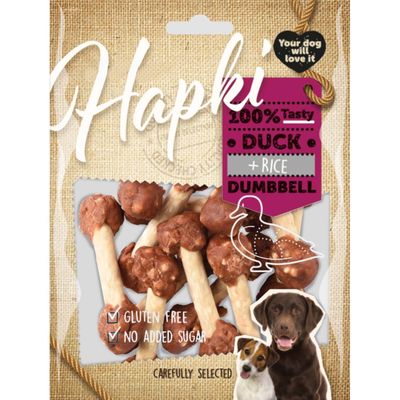 Friandise canard et riz haltère, pour chien,150 g, sans gluten