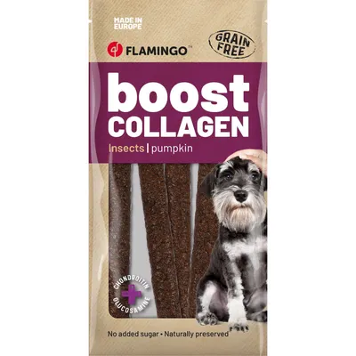 Flamingo - Friandises Boost Saucisse avec insectes & Collagène 600 g pour c Flamingo - Friandises Boost Saucisse avec insectes & Collagène 600 g pour c