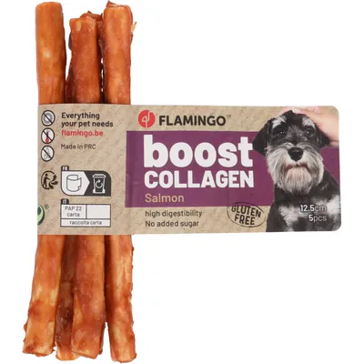 Flamingo - Friandises Boost Bâton avec Saumon & Collagène 35 g pour chien