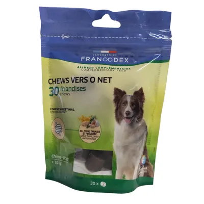Francodex - CHEWS vers o net 30 friandises pour chien