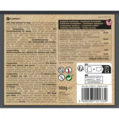 Flamingo - Snack nature Ailes de poulet 100 g pour chien