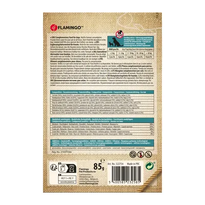 Flamingo - Friandises Os de calcium avec peau de poisson 85 g pour chien