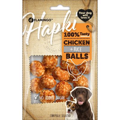 Friandises Hapki Boulettes Poulet & Riz 75 g pour chien
