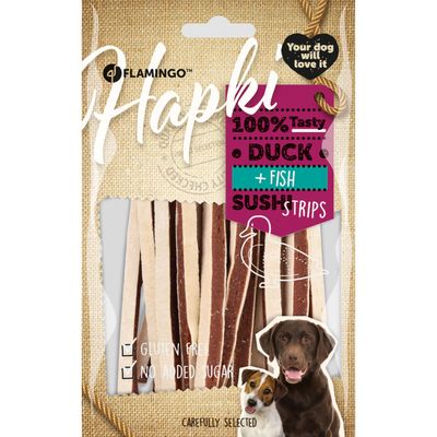 Friandises Hapki lamelle de sushi Canard & Poisson 85 g pour chien