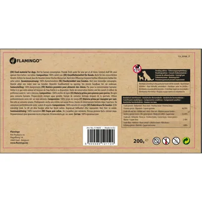 Flamingo - Snack nature Oreilles de lapin 200 g pour chien