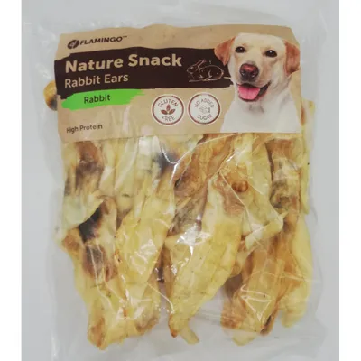 Flamingo - Snack nature Oreilles de lapin 200 g pour chien Flamingo - Snack nature Oreilles de lapin 200 g pour chien