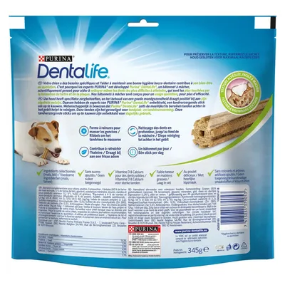 Purina - 21 Bâtonnets à mâcher pour Petit Chien (7-12kg) DENTALIFE