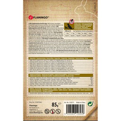 Friandise lapin pièces Hapki BBQ pour chien 85 g sans gluten