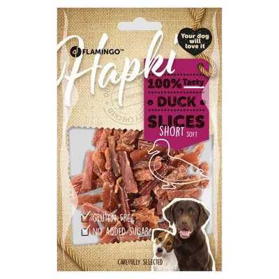 Flamingo - Friandise tranche de canard  Hapki pour chien 85 g sans gluten