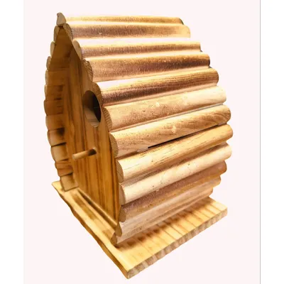 animallparadise - Nichoir pour oiseaux 16 x 12.5 x 19.5 cm en bois flammé n
