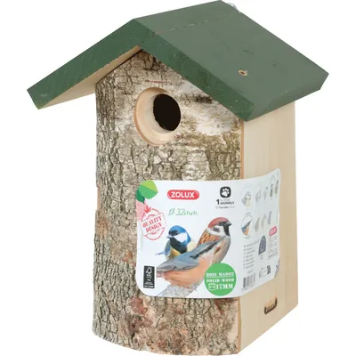 zolux - Nichoir en bois massif entrée ø32 mm pour oiseaux moineaux