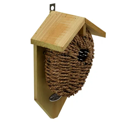 Esschert Design - Nichoir en jonc de mer, ø du trou 35mm. pour oiseaux trog