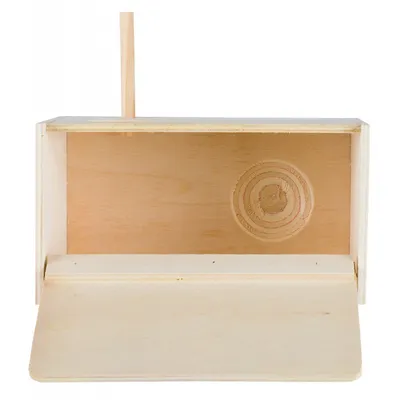 animallparadise - Nichoir en bois pour perruches 21 x 13 x 12 - ø 4 cm
