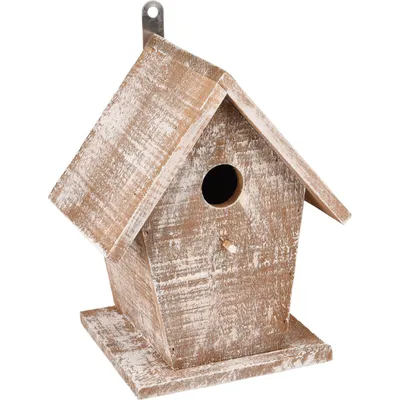 Nichoir à oiseaux GIO en bois 19 x 15 x 23 cm blanc/brun – trou Ø 3,2 cm Fl