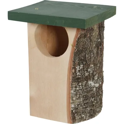 Nichoir en bois massif entrée ø 8 cm environ pour oiseaux  gorge
