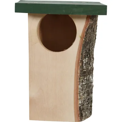 Nichoir en bois massif entrée ø 8 cm environ pour oiseaux  gorge
