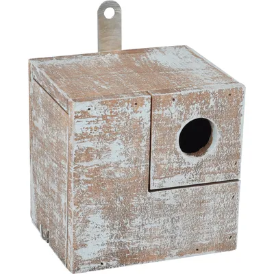 Flamingo - Nichoir Georgia forme cube 12 cm pour oiseaux