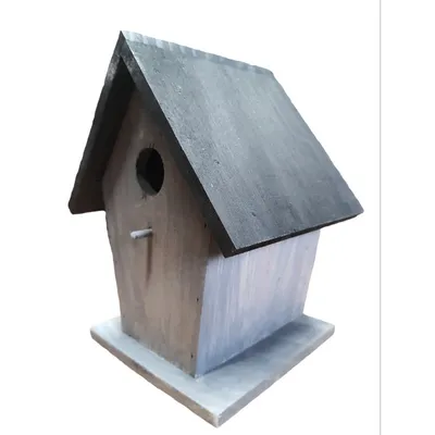 animallparadise - Nichoir pour oiseaux 18.5 x 15 x 23 cm en bois gris / noi