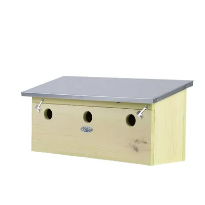 animallparadise - Appartement pour moineaux, horizontal, en bois pin, zinc,