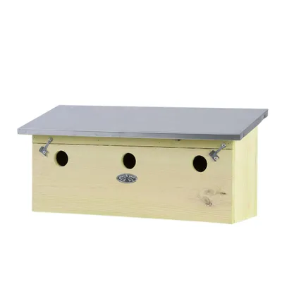 animallparadise - Appartement pour moineaux, horizontal, en bois pin, zinc,